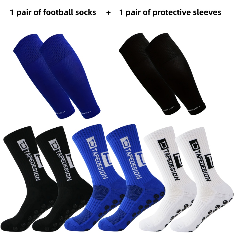 1 pair of football socks+1 pai - Compression Sleeve Calf ulasan dan harga