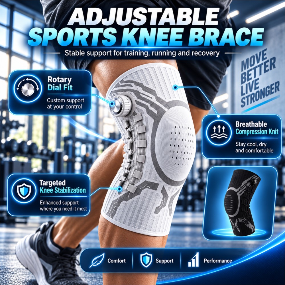 Adjustable Smart Knob Knee Bra - Compression Sleeve Calf ulasan dan harga