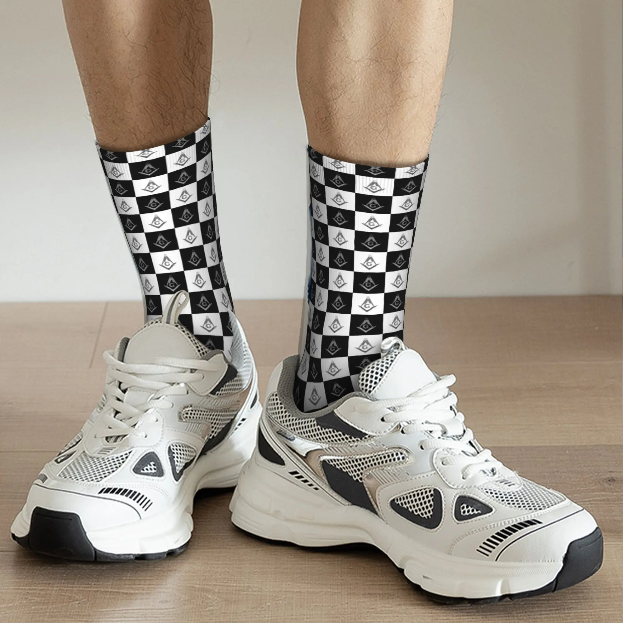 Custom Freemason Checkered Pat - Dress Sock Men ulasan dan harga