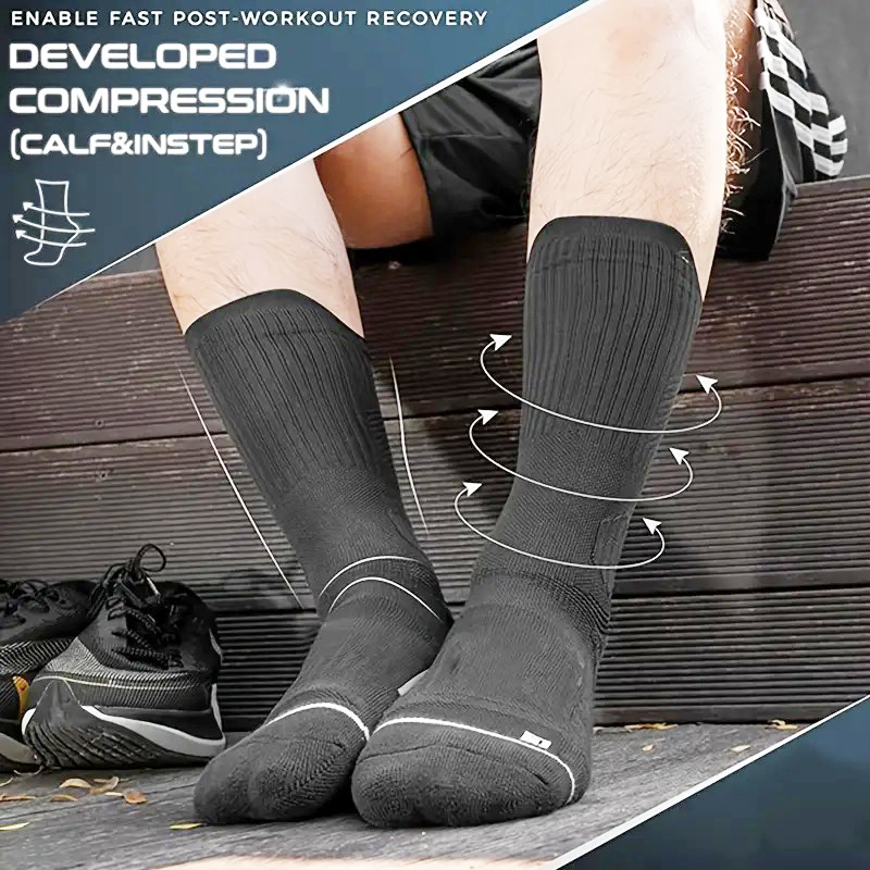 1/5 Pair Men Towel Bottom Bask - Athletic Sock Cushion ulasan dan harga